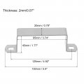 Uxcell U Shaped Connector Bracket 95mm X 45mm 304 Stainless Steel Bar Security Holder Brackets For Door Window Shed Closed
