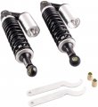 One Pair 320mm Universal Motorcycle Air Shock Absorbers For Atv Go Kart Quad Dirt Sport Bikes Blue And Silver Adjustable Rear 