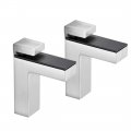Glass Shelf Bracket Wall Mount Adjustable Zinc Alloy Brushed Nickel Clamp For 5-28mm Thickness 2pcs 