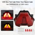 Topteng Led Rear Tail Light Brake Turn Signals Fit For Yamaha Mt-07 2021-2023
