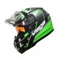 Vega V-star Snowmobile Helmet With Electric Heated Shield Amber Dropdown Green Evoluition X-large 