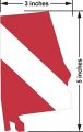 Stickertalk Alabama Die Cut Diver Down Flag Vinyl Sticker 3 Inches By 5