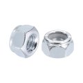 10pcs 5 16 -18 Nylon Insert Hex Lock Nuts Carbon Steel Self-locking Stop Nut For Industrial Construction Fasteners White 
