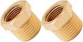 Vixen Horns 1 2 Npt Male To 3 8 Female Brass Thread Reducer Fitting For Train Air Horn Tanks Bundle Of Two Fittings Vxa1238-2 