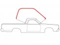 Auto Krafters Compatible Replacement For Roof Side Rail Weatherstrip 1968-69 Ranchero 500 Gt Rubber Rh Lh Seals Pair