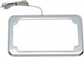 Cycle Visions Beveled License Plate Frame W Light Chr 
