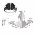 Uxcell 30x30x30mm Metal Box Corner Protectors Edge Guard Silver Tone 10pcs