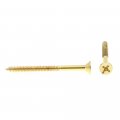 Prime-line Wood Screw Flat Head Phillips 14 X 3 In Solid Brass Pack Of 15