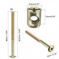 Uxcell M6x90mm Furniture Bolt Nut Set Hex Socket Screw 52mm Thread Length With Barrel Nuts For Beds Headboards Chairs 4 Sets