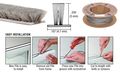 Medium Density Window Pile Weatherstripping 100 Ft Roll 200 Height 187 Backing Width A11320c Gray 