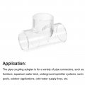 Uxcell 1pcs Clear Elbow Fitting 32mm 1 26 3 Way Acrylic T-shaped Pipe Adapter For Connecting Water Pipes