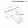 Uxcell 1pcs Clear Elbow Fitting 32mm 1 26 3 Way Acrylic T-shaped Pipe Adapter For Connecting Water Pipes