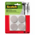 Scotch Felt Pads Furniture For Protecting Hardwood Floors Round 1 5 In Diameter Beige 12