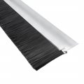 Uxcell Door Brush Bottom Sweep H-shape Aluminum Alloy Holder With 2-inch Black Nylon 1000mm X 78mm Approx 39 37-inch 3 07-inch