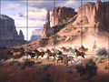 Artwork On Tile Ceramic Mural Backsplash Western Art Sandstone And Stolen Horses By Jack Sorenson Kitchen Bathroom Shower 17 X 
