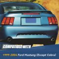 Led Black Housing Trunk Center High Mount 3rd Third Tail Brake Light Stop Lamp Compatible With Ford Mustang 99-04