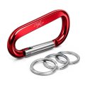 Officially Licensed Dodge R T Laser Etched Red Metal Carabiner Keychain With Split Key Rings 3 In X 1 5