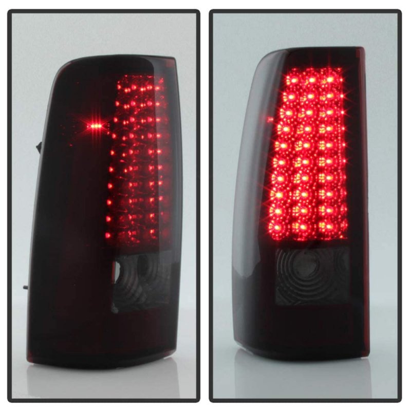 Red Smoke Led Tail Lights Brake Lamps For 1999-2002 Chevy Silverado 1500 2500 3500 And 1999-2006 Gmc Sierra Driver Passenger