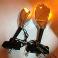 Motorcycle Chrome Led Lights Mirror For Ninja 500 636 Zx6rr Zx750 Zx7r Zx9r Z750s 250r B00y5myhlc 