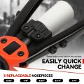 Universal Hand Riveter Tool Set With Collection Bottle And 5 Replaceable Nosepieces Red Black Alloy Steel Riveting Kit