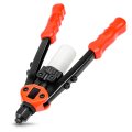 Universial Hand Riveter Tool Set With Collection Bottle Compatible For 5 Replaceable Nosepieces Red Black 