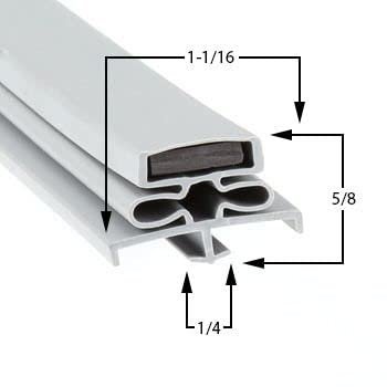 Traulsen Ruc232wsc Magnetic Door Seal Gasket 5 X 23 75 In For Part 341-16970-00 Refrigeration