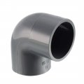 Uxcell Pvc Pipe Fitting 32mm Slip Socket 90 Degree Elbow Coupling Connector Gray 5pcs