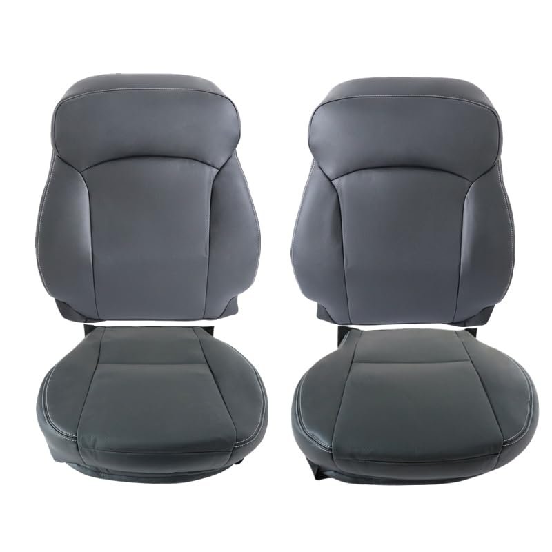 Driver Passenger Bottom Top Perforated Leather Seat Cover Black For Subaru Forester 2014 2015 2016