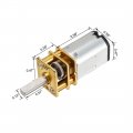 Uxcell Micro Speed Reduction Motor Dc 12v 200rpm With Full Metal Gearbox 0 18a Electric Gear Box 2 Terminals For Diy Rc