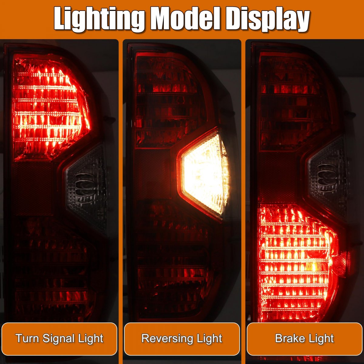 Left Side Tail Light Assembly For Toyota Tundra 2014 2015 2016 2017 2018 2019 2020 2021 Rear Brake Lamp Red Silver Tone 16 34
