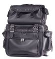 Studded Motorcycle Sissy Bar Bag With Carry Straps