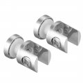 Glass Shelf Brackets Adjustable Zinc Alloy Clamp Holder Single-sided For 10-12mm Thick 2pcs 