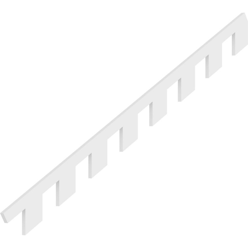 Ekena Millwork Denp07pl0712fay00 Pvc Dentil Trim White