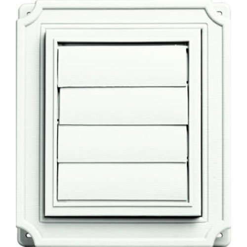 Builders Edge 140137079123 Scalloped Exhaust Vent 123 White