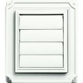 Builders Edge 140137079123 Scalloped Exhaust Vent 123 White