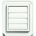 Builders Edge 140137079123 Scalloped Exhaust Vent 123 White 