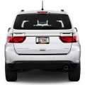 Dodge Durango Racing Stripe Black Metal License Plate Frame