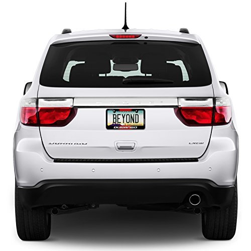 Dodge Durango Racing Stripe Black Metal License Plate Frame