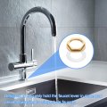 2 Pcs Brass Lock Nuts Pipe Fitting G3 4 In 14 Female Hexnut Flange Single Hole Faucet Lock Nut With Silicone Washer For Kitchen