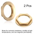 2 Pcs Brass Lock Nuts Pipe Fitting G3 4 In 14 Female Hexnut Flange Single Hole Faucet Lock Nut With Silicone Washer For Kitchen