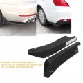 Bumper Lip Splitter 1 Pair Universal Abs Car Modified Rear Canard Diffuser Spoiler Fins Carbon Fiber