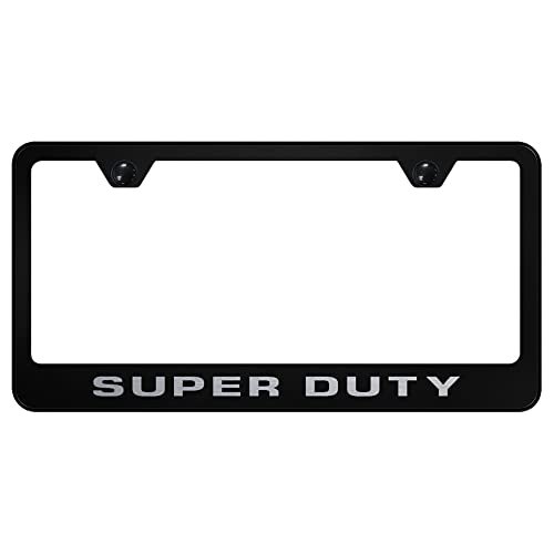 Au-tomotive Gold Superduty Black Stainless Steel License Plate Frame