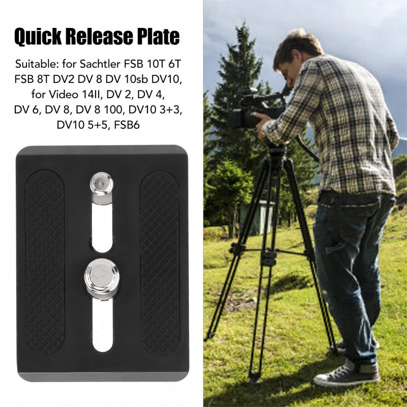 Akozon Tripod Quick Release Plate Slr Camera Adapter 1 4in 3 8in Thread For Sachtler Fsb 6t 8t Dv2 8 Dv 10sb Dv10