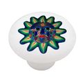 Mexican Talavera Sun Design High Gloss Ceramic Drawer Knob 