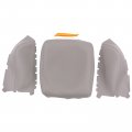 Xtremeamazing Center Console Lid Cover And Front Door Panel Armrest Leather Skin For 2009-2015 Pilot Gray 