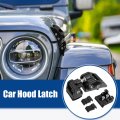 Acropix Front Hood Latches Catch Locking Fit For Jeep Wrangler Jk Pack Of 4 Black