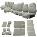 Ecotric Synthetic Leather Car Seat Covers Full Set Cushion Protector Waterproof 7 S Compatible With 2014-2019 Toyota Highlander