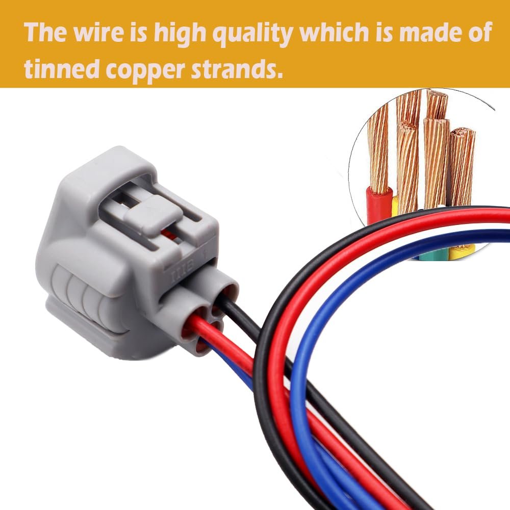 Front Turn Signal Light Connector For Honda Hr V 2016 2020 3 Way Pigtail Harness Plug 6188 0099 Tinned Copper Wires 11 8 In