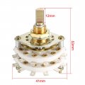 Uxcell 2p11t 2 Pole 11 Throw 2deck Band Channel Rotary Switch Selector With Plastic Knob