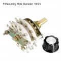 Uxcell 2p11t 2 Pole 11 Throw 2deck Band Channel Rotary Switch Selector With Plastic Knob